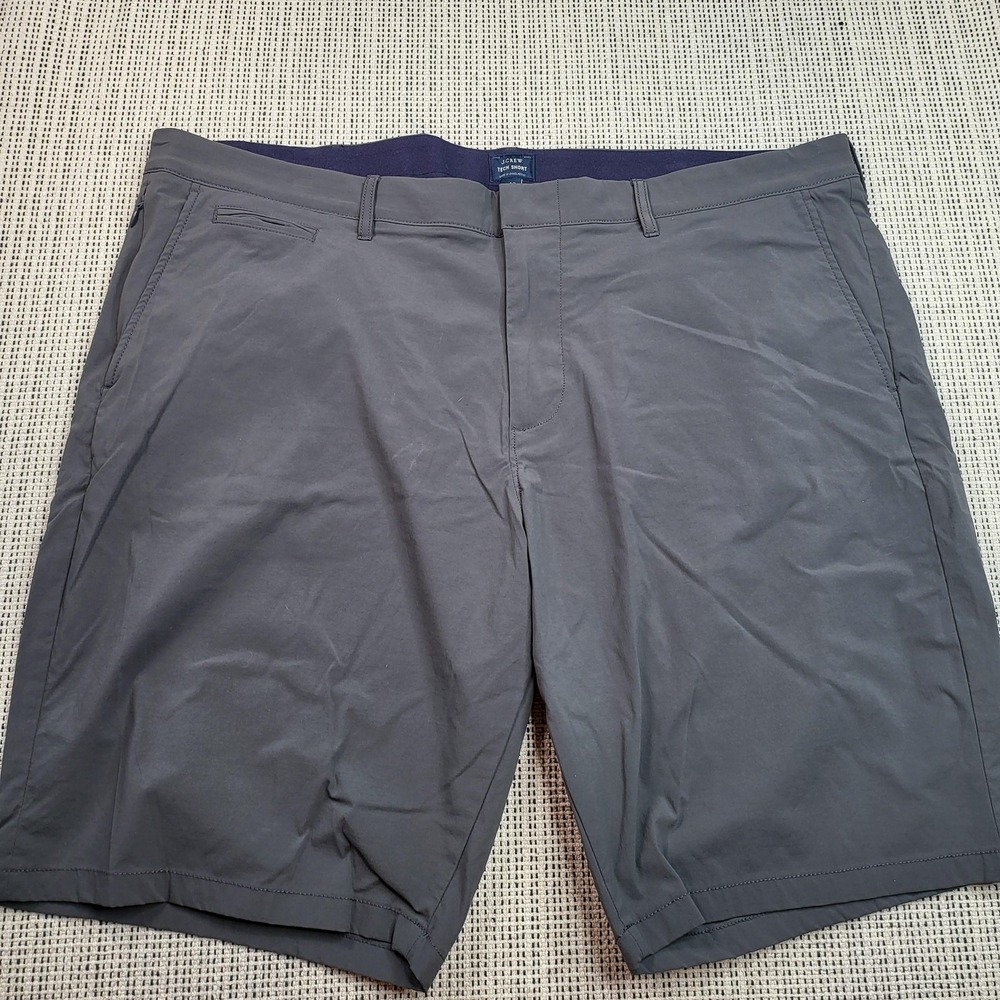 J.Crew Tech Short Mens 42‎ Gray Performance Stretch Chino Casual 10 Inseam